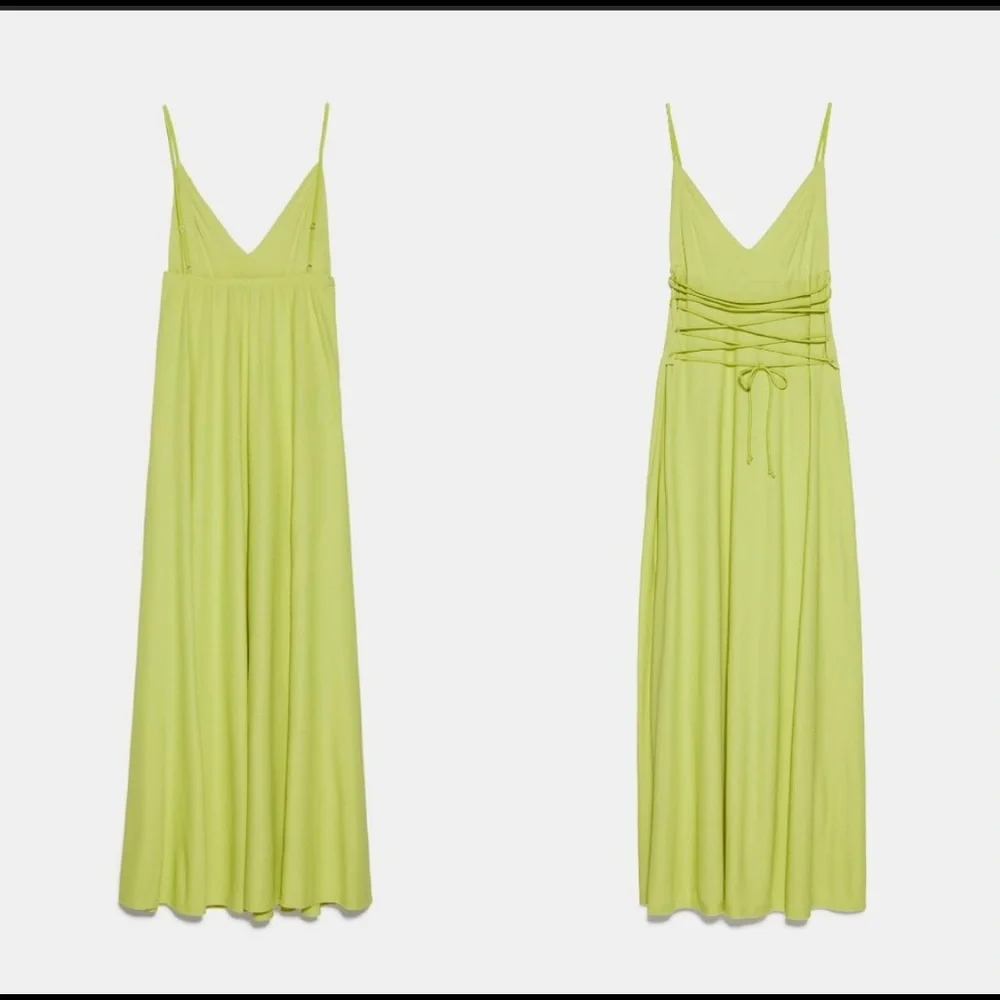 LONG DRESS WITH DRAWSTRING DRESS - Picture 3 of 14